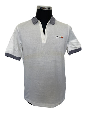 Maillot Cyclisme Vintage ELLESSE ITALIA – Blanc, Manches Courtes, Polyester, Taille XXL