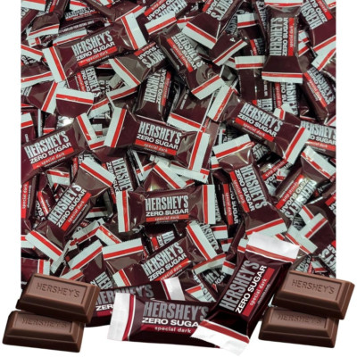 Hersheys Zero Sugar Special Dark Chocolate Miniatures Individually Wrapped -Bulk