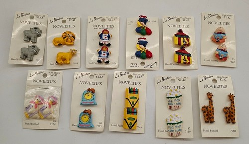 11 pair Le Bouton Novelty Buttons for Children *New