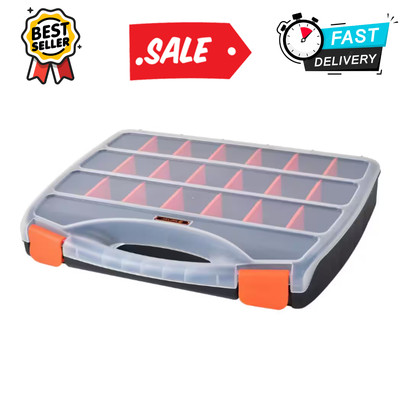 21 - Compartment Plastic Small Parts Organizer, 15 in. x 12 in. x 2-3/8 in