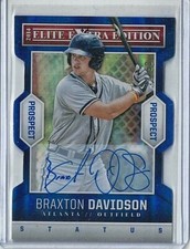 2014 Elite Extra Edition Signatures Status Blue #1 Braxton Davidson Braves 28/50