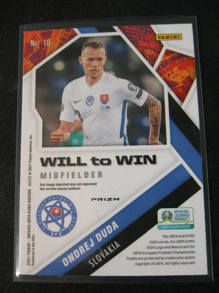 ONDREJ DUDA 2020-21 Panini Mosaic UEFA Euro Will to Win Mosaic #18 Slovakia RC - Image 2 of 2