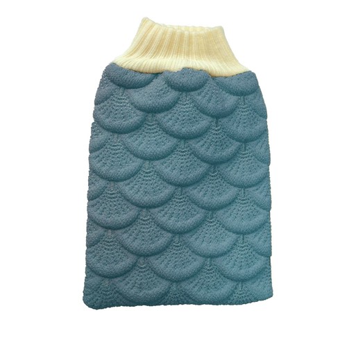 Guanti esfolianti double face in tessuto arruffato schiena loofah scrubber - Foto 14 di 19