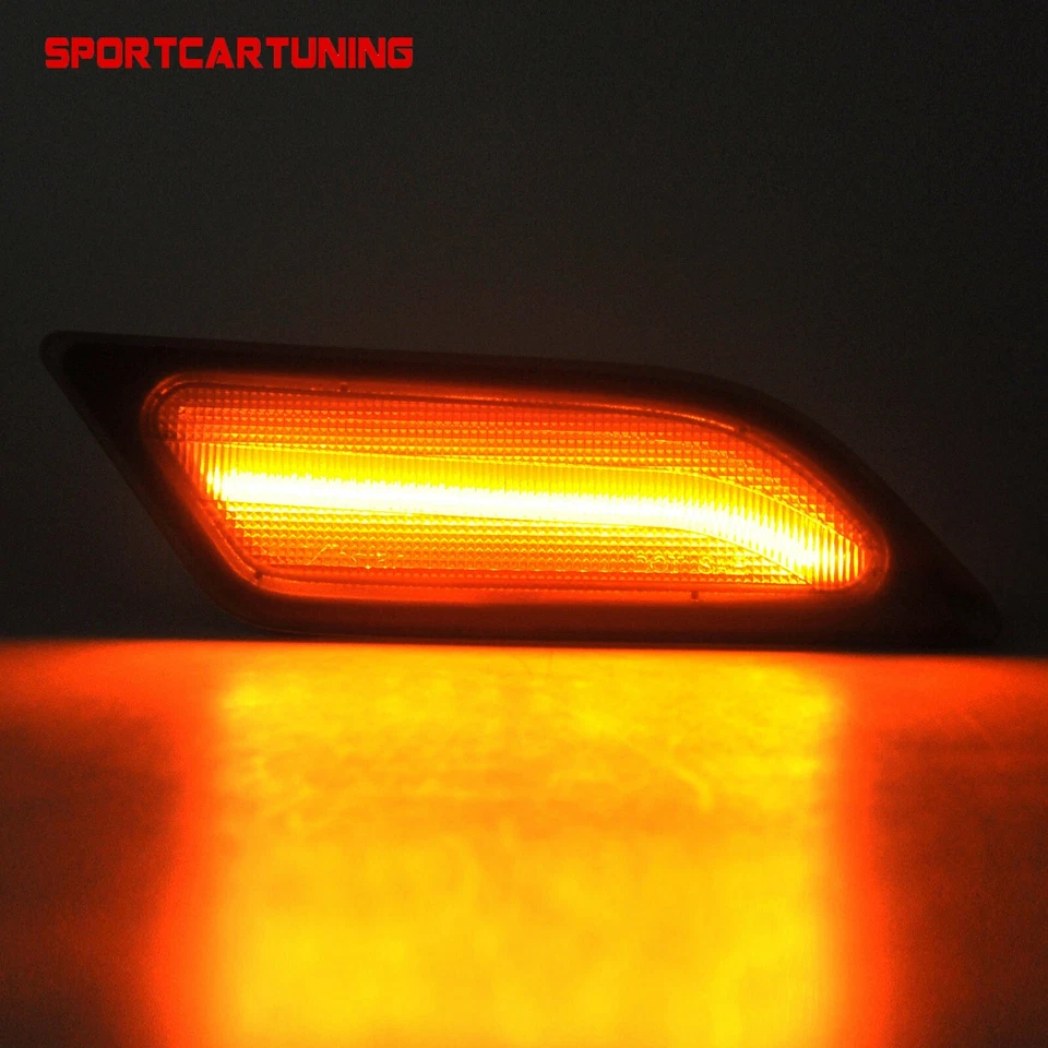 Smoked LED Side Marker Lights For 12-14 Mercedes Benz W204 C250 C300 C350C-Class Foto 2 de 4