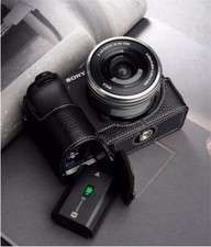 Genuine Leather Half Case for Sony A6700 Camera Handmade Retro Cover Camera case