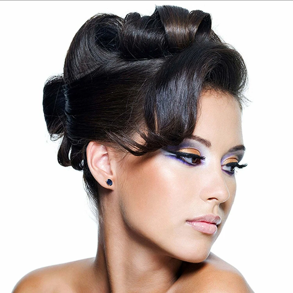 2 Carat 14K Solid Rose Gold Stud Earrings Natural Sapphire Gemstone - Image 3 of 4