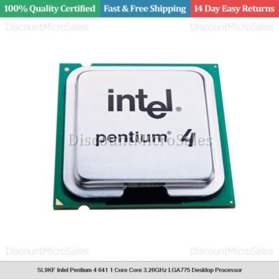 SL9KF Intel Pentium 4 641 1 Core Core 3.20GHz LGA775 Desktop Processor
