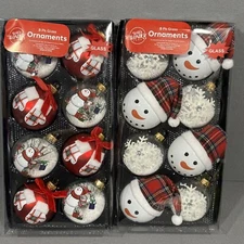 New Winter Wonder Lane Holiday Christmas Ornaments Snowman Set Whimsical Decor