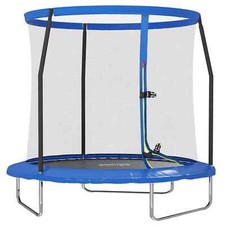 8ft Trampoline with Safety Enclosure Net, Steel Frame Outdoor Trampolin