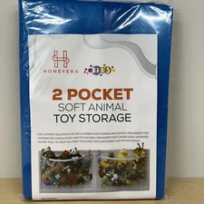 Honeyera 2 pocket corner storage wall organizer blue