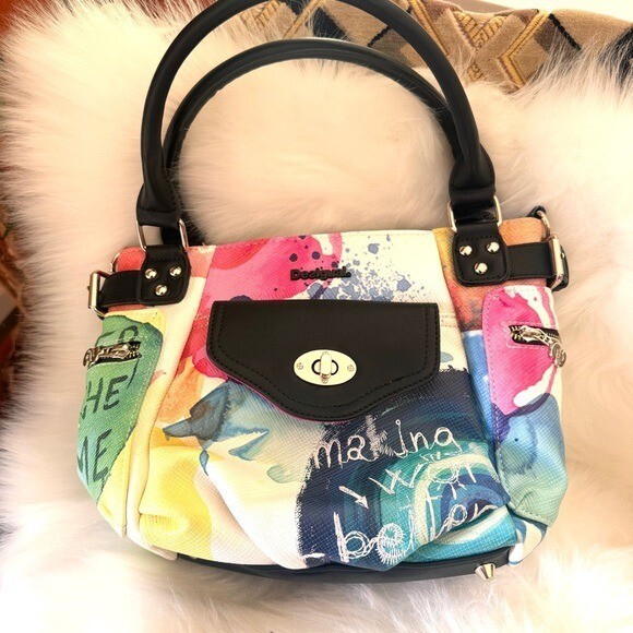 Women Desigual Multicolor Artistic Shoulder Bag