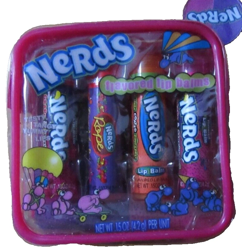 Lotta Luv 4 bálsamos labiales sabores tangy divertidos dulces nerds nuevos en paquete Foto 2 de 3