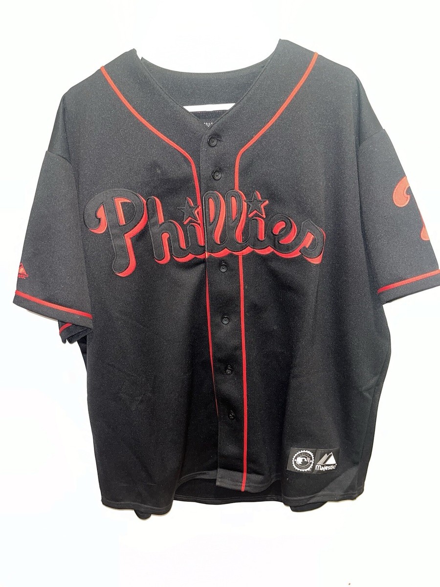 応援グッズ Philadelphia Phillies MAJESTIC JERSEY-T Men's Philadelphia Phillies Majestic White/Scarlet Home