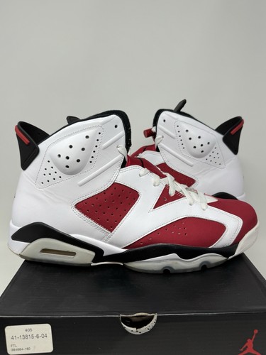 Air Jordan 6 Retro Carmine 2014 Size 10.5 384664-160 Authentic Rare Aj6 White Re - Picture 2 of 11