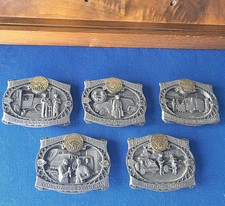 5 Commemorative Snap-on 75 Years Tradition Of Excellence Belt Buckle Set Rack