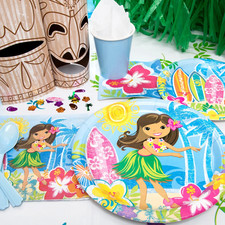 Hula Beach Party Supplies Plates Napkins Cups Luau Hawaiian Tropical Party