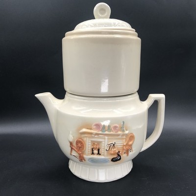 Vintage Porcelier Classic Hearth and Home Porcelain Drip Coffee Tea Pot - Nice!