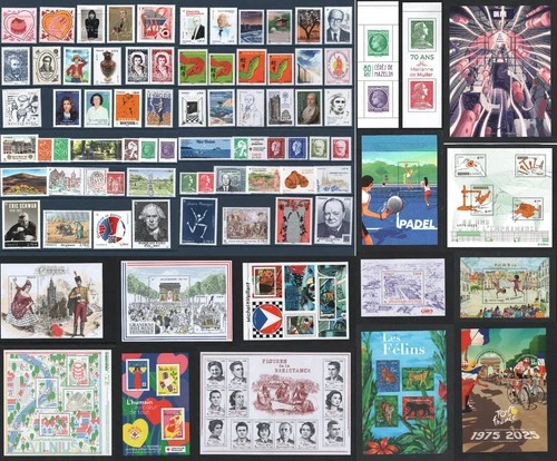FRANCE - YEAR 2025 complete 108 stamps from No. 5838 to 59.. NEW** LUXURY MNH