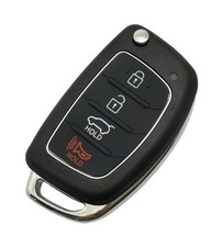 Replacement Key Fob Case fit for Hyundai Sonata Santa Fe Flip Key Remote Cont...