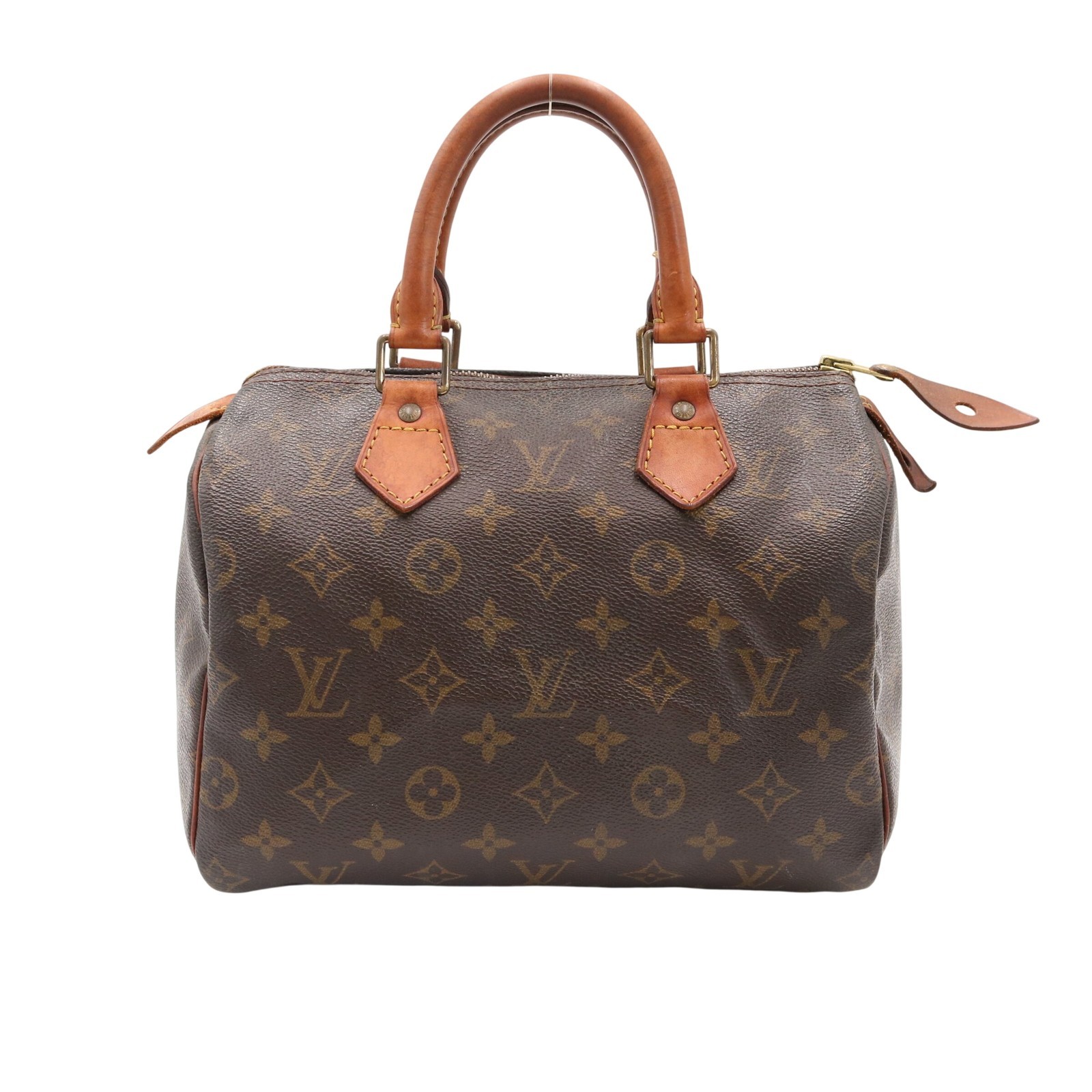 Authentic Louis Vuitton M41528 Speedy 25 Brown Monogram Satchel/Top Handle Bag