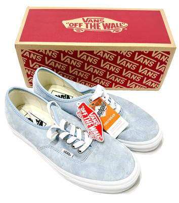 VANS Authentic PIG SUEDE Blue Fog / True White M8 W9.5  NEW IN BOX NIB FAST SHIP