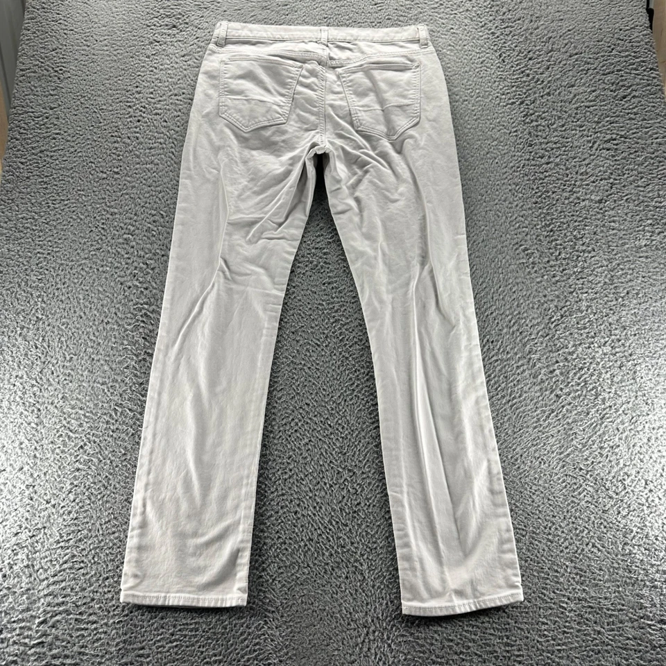 Jeans Banana Republic para Hombres 33x34 Blanco Algodón Elastizado Calce Ajustado Jean de Viaje Foto 4 de 4