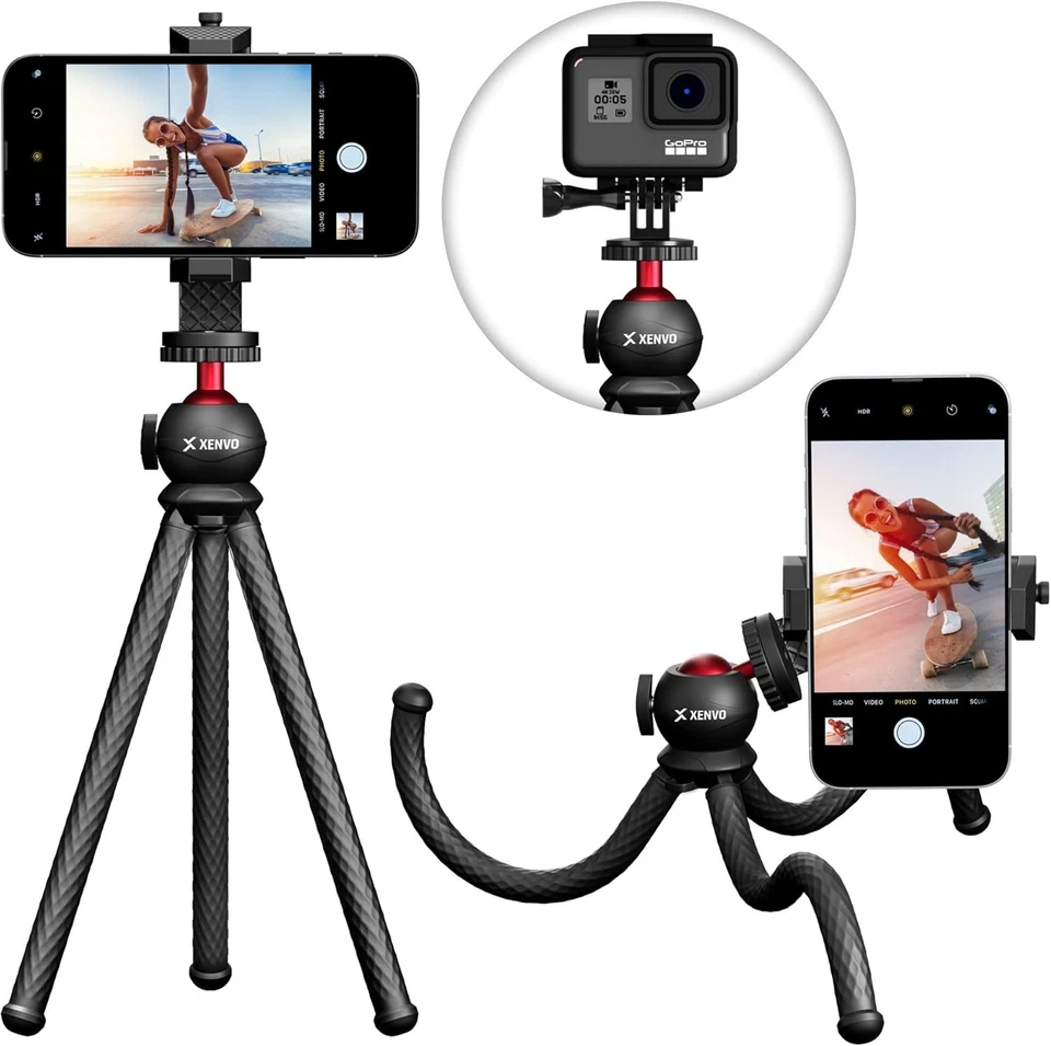 SquidGrip Lightweight Portable Tripod for Smartphones and Action Cameras - Red - Image 3 of 4