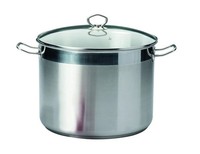 Edelstahl Kochtopf 20L Induktion Allzwecktopf Mit Glasdeckel 32Cm Satin