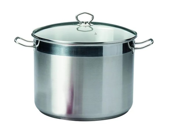 Edelstahl Kochtopf 20L Induktion Allzwecktopf Mit Glasdeckel 32Cm Satin-image
