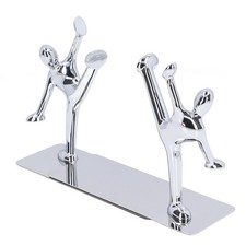 2x Metal Book Ends Unique Men Design Simple Fashionable Decorative Bookends SET