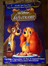 Vintage 1998 Disney Lady and the Tramp VHS Promo Movie Poster Spaghetti Scene
