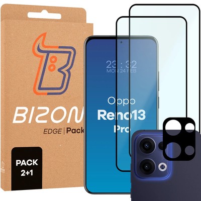 2x Schutzglas + Kameraglas für Oppo Reno13 Bizon Displayschutzglas Hartglas Glas