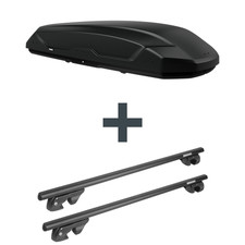 Dachbox Thule Pulse 2 XL + Dachträger Menabo Sherman für VW Touran Typ 1T3 Top