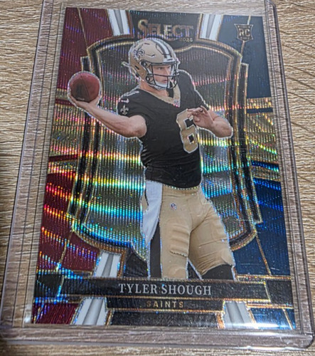 2025 Panini Select - Premier Level Tyler Shough #141 Tri-Color Prizm /299 (RC)