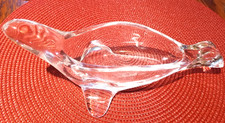 Vintage Sasaki Japan Glass Seal Candy Dish / Jewelry Pipe Holder (86A)
