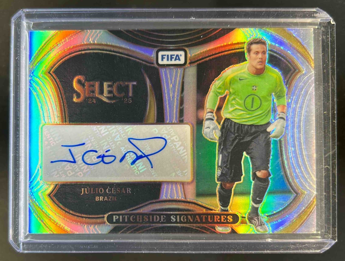 2024-25 Select FIFA Julio Cesar Pitchside Signatures Auto #PS-JC Brazil