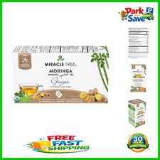 Caffeine-Free Organic Ginger Moringa Tea - 25 Bags for Stress Relief Energy