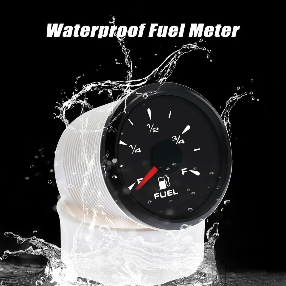 52mm Indicatore Livello Carburante Durevole Display Luce Bianca a LED 1/2 E-F... Foto 3 de 4