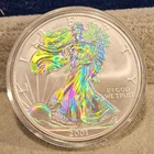 🌈 HOLOGRAM-ENHANCED 2001  AMERICAN SILVER EAGLE DOLLAR (BOTH SIDES - BEAUTY!)