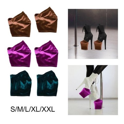 2x Pole Dance Shoe Protectors Velvet Stylish Easy Installation Grip Sleeves
