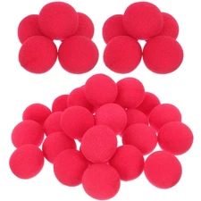 Set of 2 Clown Nose Sponge Ball Child Cosplay Prop Decor Carnival Supply