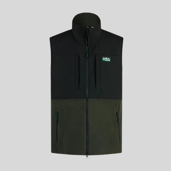 Ridgeline Men's Hybrid Fleece Vest Deep Forest Black Hunting Shooting Fishing UK
