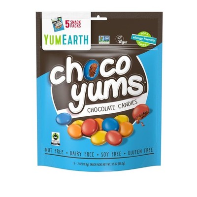 Choco Yums, Chocolate Candies, 5 Snack Packs, 0.7 oz (19.8 g) Each (Pack of  1)