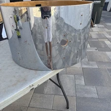 Vintage 24" X 14" Ludwig Chrome over Wood Kick Drum Shell ONLY 1970s 1976 #2