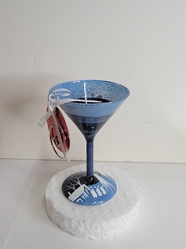 LOLITA "Alrededor del Mundo" Santa y Belén MINI COPA DE VINO MARTINI 33/8" ADORNO - Imagen 2 de 14