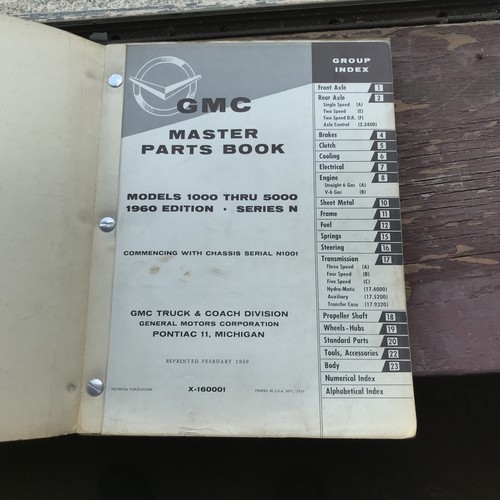 OEM 1960 GMC Truck Dealer Master Parts Book Catalog Models 1000 Thru 5000 Pickup - Picture 4 of 6