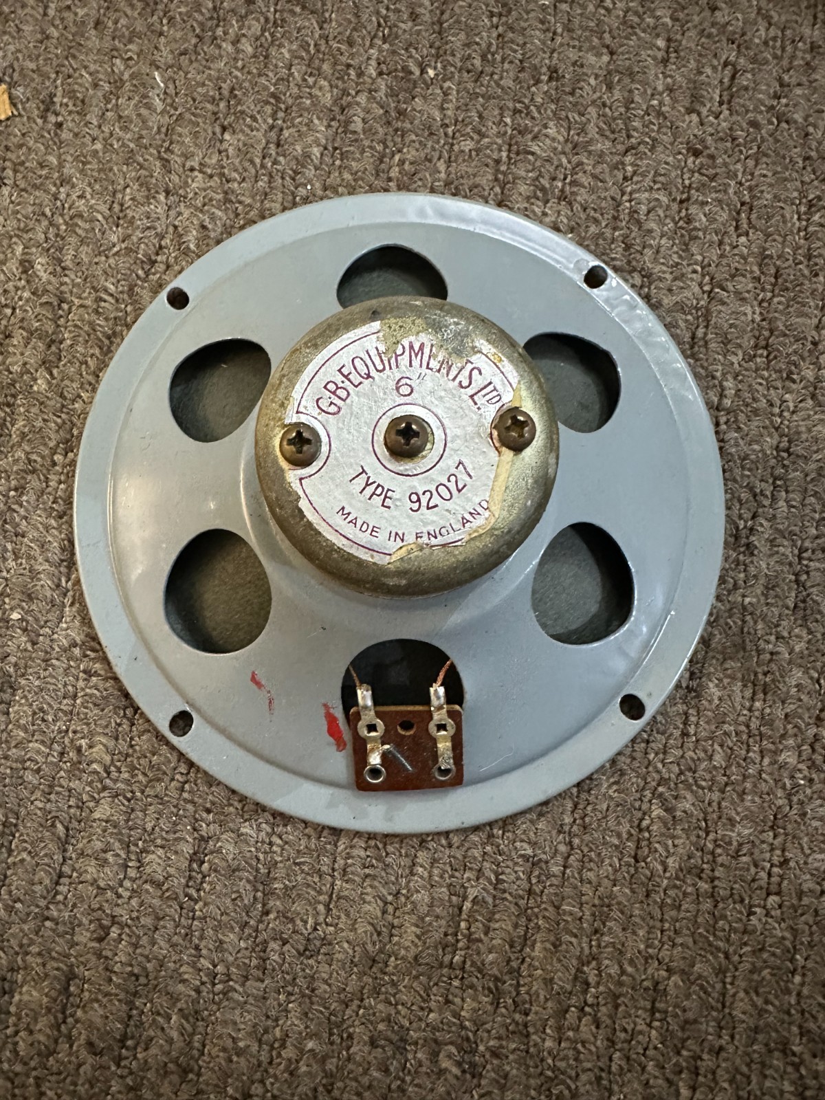 Vintage GB Equipments 6" 92027 Speaker 4 Ohm Goodmans
