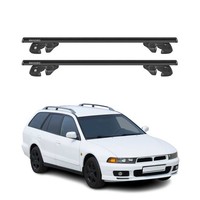 DachträGer GrundtäGer FüR Mitsubishi Galant Kombi 1996-2006 Alu TÜV Schwarz 2Tlg