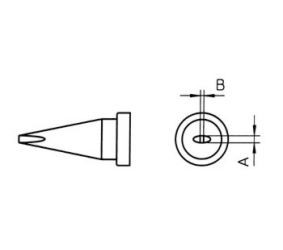 Weller Lötspitze 0.8mm Ersatzspitze, für Weller LT-1, WSP80 Lötkolben