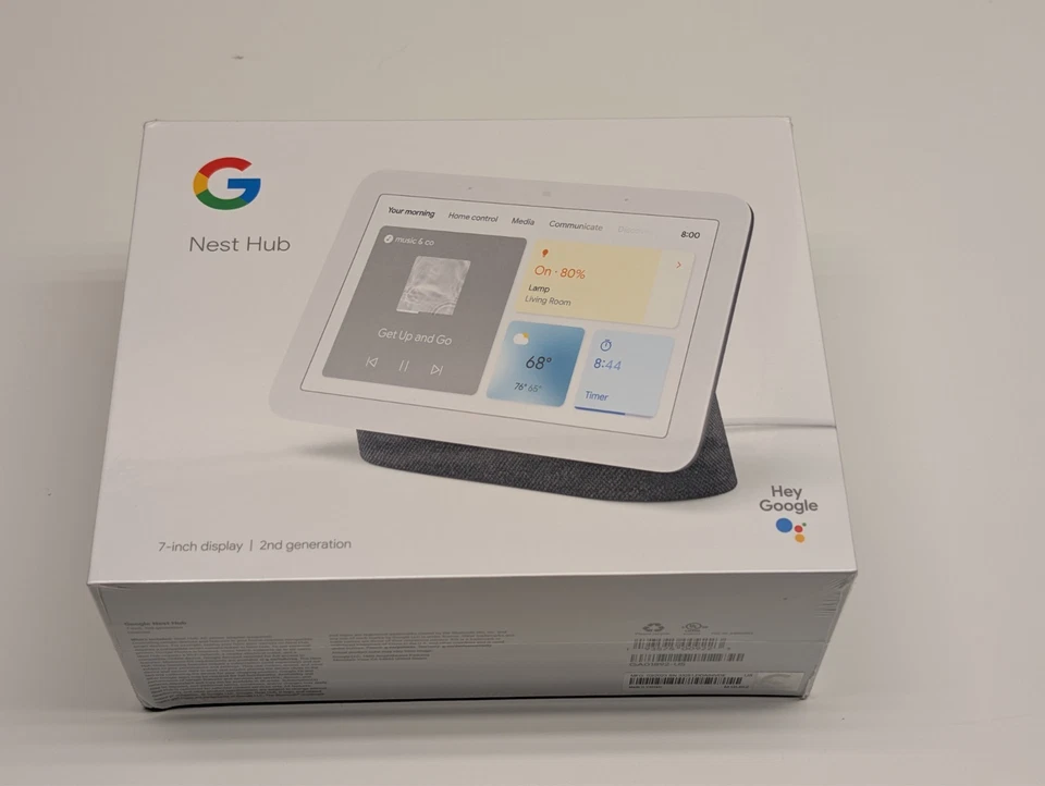 Google Nest Hub (2nd Gen.) Smart Display - Chalk (GA01892-US) - Image 2 of 4